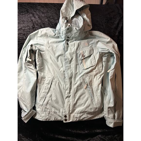 The North Face Women’s Small Lightweight Jacket Light Blue Mesh Lined - Picture 1 of 12